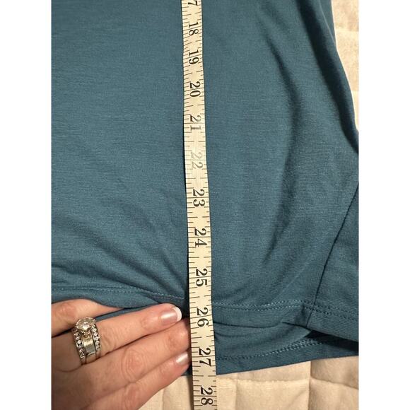 The North Face Quarter Zip Henley Men's Size XL Teal Long-Sleeve Shirt Tee - Picture 5 of 6